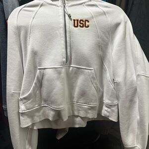 Lululemon White USC Zip-Up Hoodie